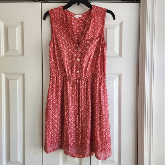 GAP sleeveless drawstring peach dress size small - Picture 1 of 3